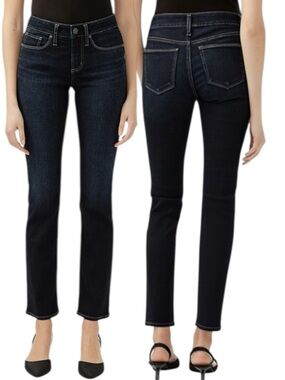 Silver Jeans Suki Straight Jeans W29 L31 Dark Indigo Curvy Fit Mid Rise